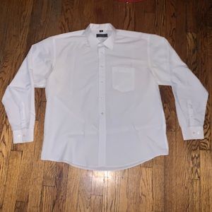 Versace classic white mens dress shirt 18 100% cotton made in Italy gently used